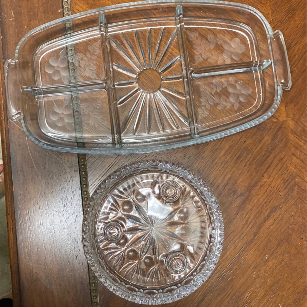 Old glassware set of two